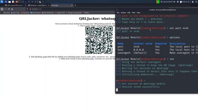 How to Hack WhatsApp? QRLJacking Exploitation Framework in Kali Linux смотреть онлайн