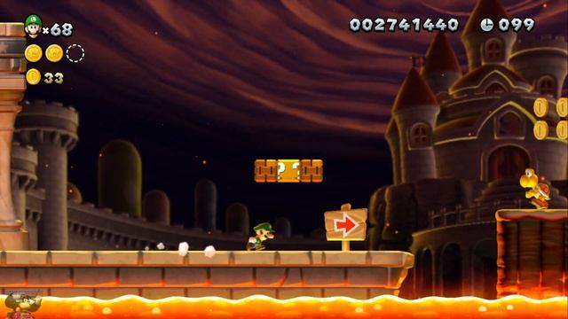 New Super Luigi U - 8-1. Magma Moat [SECRET EXIT+ALL STAR COINS] смотреть онлайн