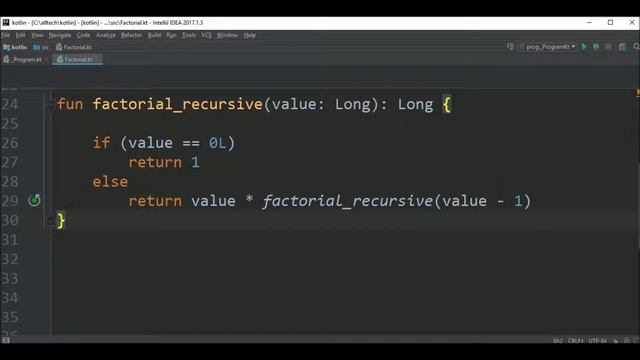 factorial in kotlin смотреть онлайн