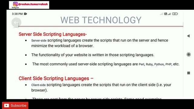 WEB TECHNOLOGY | Unit - 1|3 semester|scripting language|server side & client side scripting languag смотреть онлайн