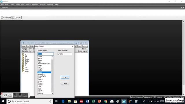 Eviews - How to Find Lag of a Variable Time-series/Panel Data смотреть онлайн