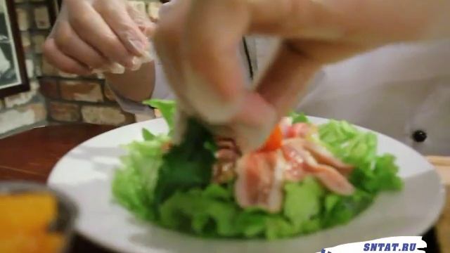 Салат из утки с мандаринами смотреть онлайн