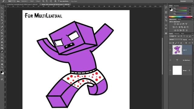 Cartoon Minecraft Skin ~ Speed Art ~ | By Matty | смотреть онлайн