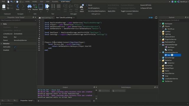 How to make a ban script in ROBLOX смотреть онлайн