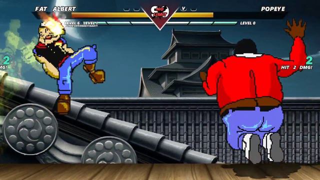 FAT ALBERT Vs POPEYE - Highest Level Incredible Epic Fight!