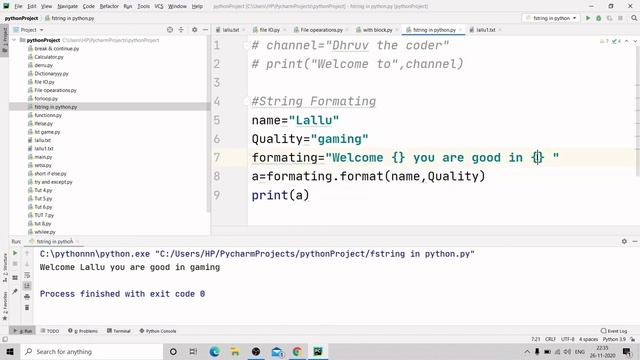 #23 F-String & String Formatting in Python | Python Tutorial For Absolute Beginners In Hindi смотреть онлайн