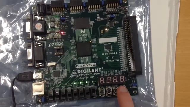 Digilent Nexys-2 FPGA board simple LED sequence testing HD смотреть онлайн