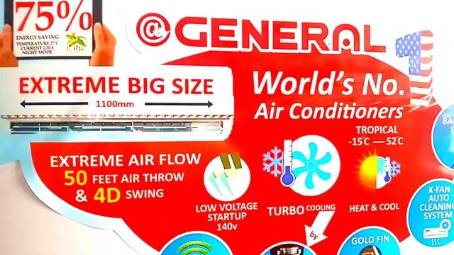 Latest General Ac 1.5 Ton 18-K Plus DC Inverter T3 Wifi Smart Gold Fin смотреть онлайн