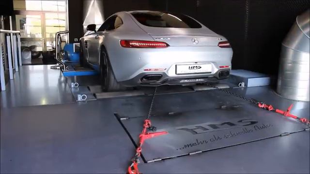 Mercedes Benz AMG GTs mit HMS Performance Downpipe, Sportkat und Klappenabgasanlage смотреть онлайн