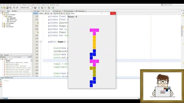 Tutorials- Developing Tetris Puzzle - Java- Lesson 8- Add Keys || تعليم تطوير لعبة تيترس - جافا смотреть онлайн