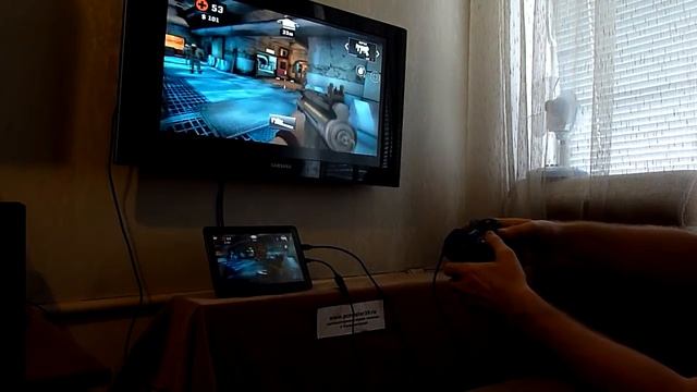 Dead Trigger 2: play with gamepad on TV from Android tablet смотреть онлайн