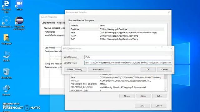 How to set Path Variable for Java on Windows ? | Path Environment Variable | Venugopal Narsingoju смотреть онлайн