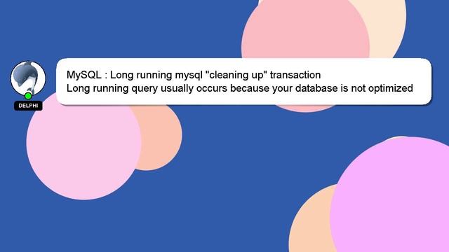 MySQL : Long running mysql "cleaning up" transaction смотреть онлайн