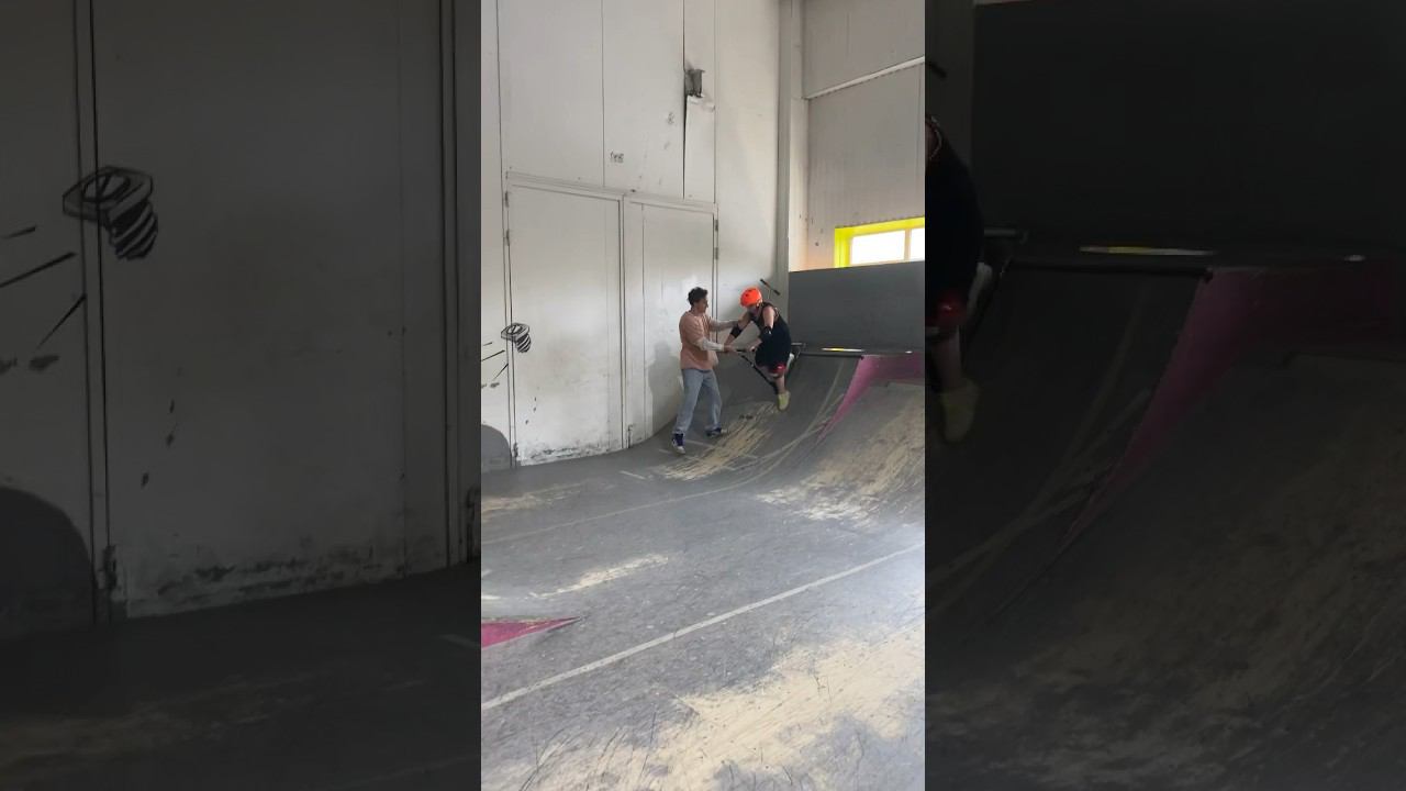 Тренировка по трюковому самокату Инструктор Гоша скейт парк BunnyHop смотреть онлайн