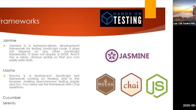 Hands On Testing 2020 - "Protractor: creando tu primer script" por Luis Yair Aquino смотреть онлайн