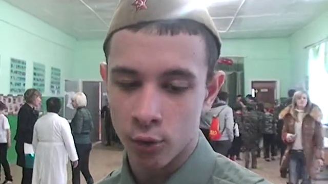 Смотр строя и песни в СОШ №1 г.Котельниково 25.02.14 смотреть онлайн