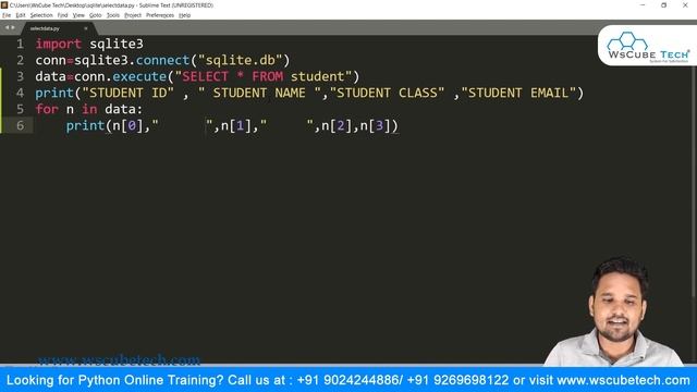 Select Query - Order By & Limit in Python SQLite | Python Tutorial смотреть онлайн