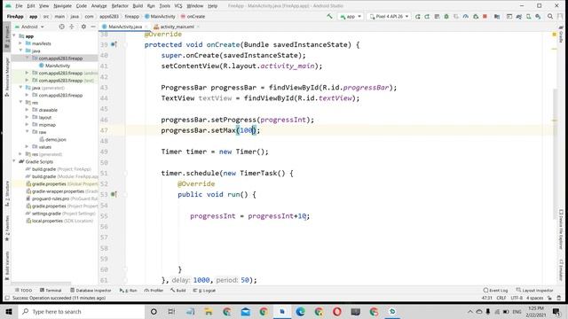 Start Activity with progress bar Android Studio Hindi 2021 | #progressbarsplashscreenandroid смотреть онлайн