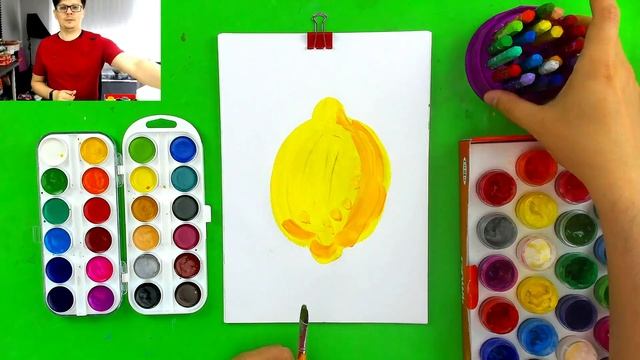 Рисуем ЛИМОНЧИК крутой красками гуашь смотреть онлайн
