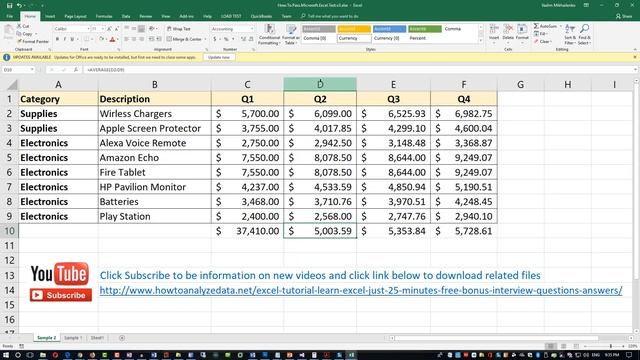Excel Tutorial For Beginners смотреть онлайн