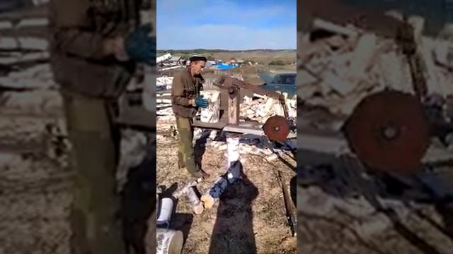 Дровокол механический вертикальный, своими руками, супер быстрая колка дров. смотреть онлайн
