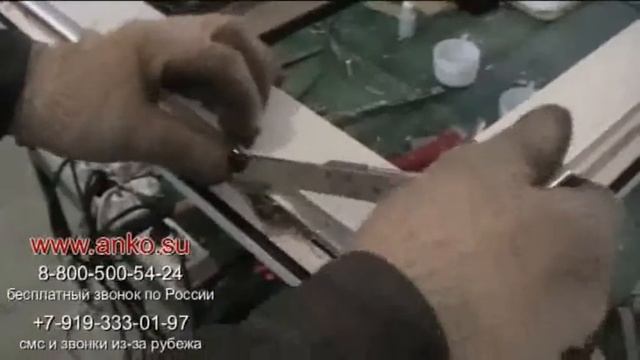 31  Фурнитура   Установка верхней петли на створку   Обучение производству пластиковых окон
