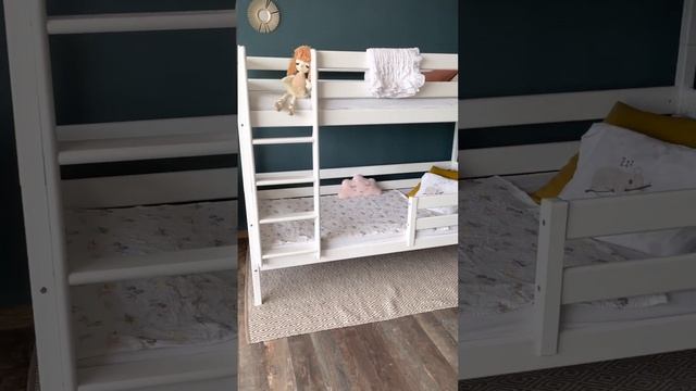 Двухъярусная кровать «Марта 2в1» из массива сосны 80Х180 (без ящиков без настилов) смотреть онлайн