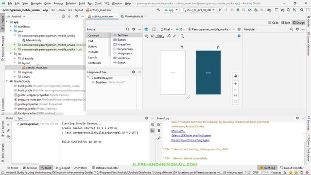 Pengenalan IDE Android Studio | Menambahkan tombol dan event klik pada Kotlin смотреть онлайн