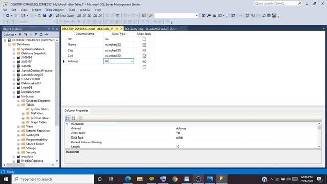 SQL Server 2019 Create,Drop,Alter,Tables Course Urdu | Hindi Session 02 смотреть онлайн