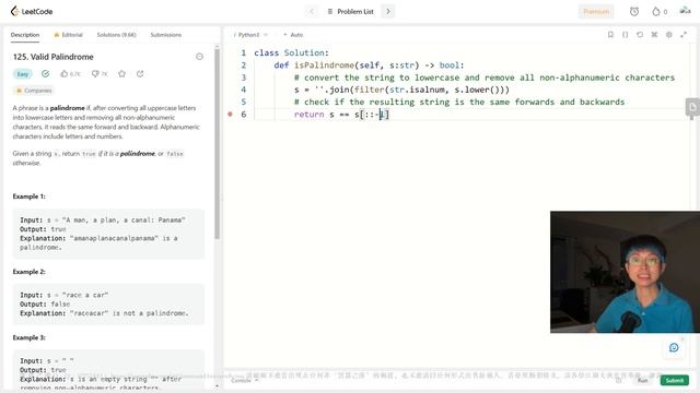 LeetCode Python Solutions: 125. Valid Palindrome #python #coding #datastructures #leetcode смотреть онлайн