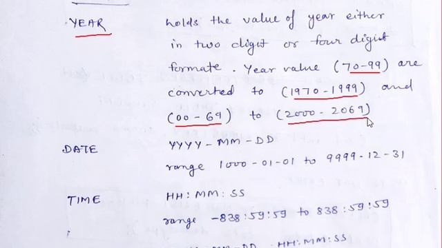7. DBMS : Data Type: MYSQL PDF Notes available in description смотреть онлайн