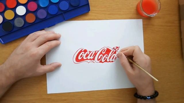How to draw a Coca Cola logo - Logo drawing смотреть онлайн