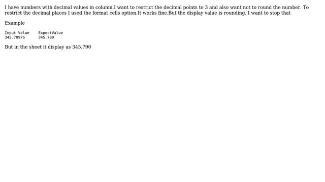 Format number to decimal without rounding смотреть онлайн