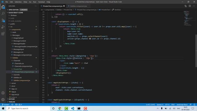 Slack Clone App with React and Firebase | Sending Messages To Other Users - Part 13 смотреть онлайн