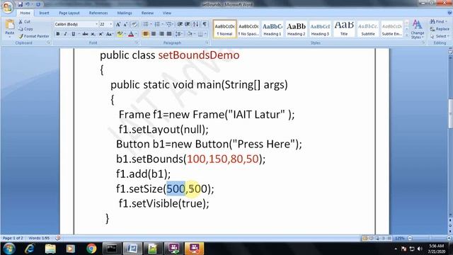 setBounds() method in java MSBTE I Scheme Advance Java смотреть онлайн