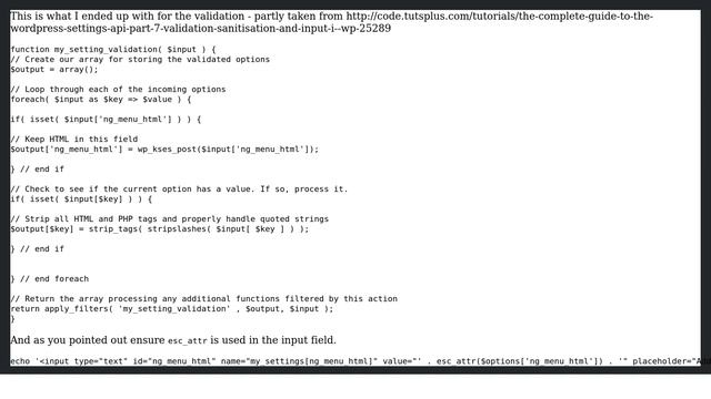 Wordpress: Allow HTML in Settings API input field (2 Solutions!!) смотреть онлайн