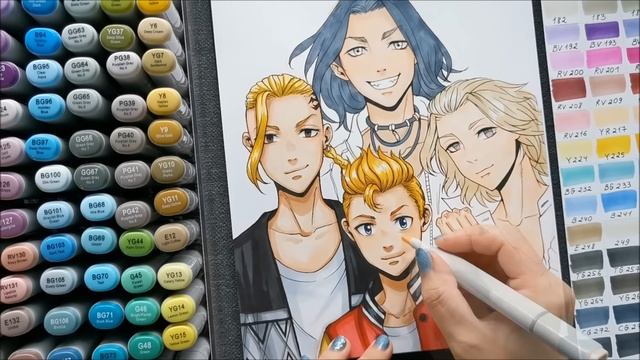 САМЫЙ ОГРОМНЫЙ НАБОР МАРКЕРОВ ARTISTICKS !! Раскрашиваю рисунок и тестирую смотреть онлайн
