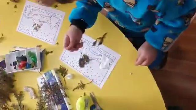 Аппликация на тему зима. Балабақша. Қысқы аппликация. смотреть онлайн