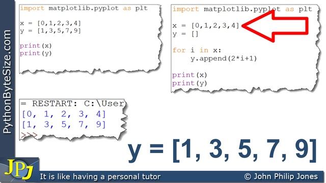 Plotting a graph using plt.plot(x,y) from calculated values смотреть онлайн