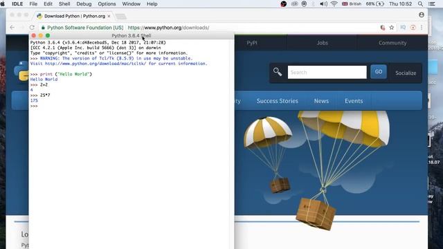 IDE/IDLE: Среда программирования Python - первая программа смотреть онлайн