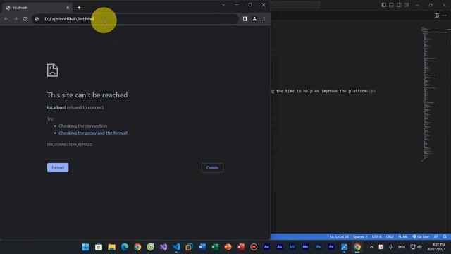Cách khắc phục lỗi Localhost:8080 kết nối VSCode cho Html - Chrome Visual Studio Code смотреть онлайн