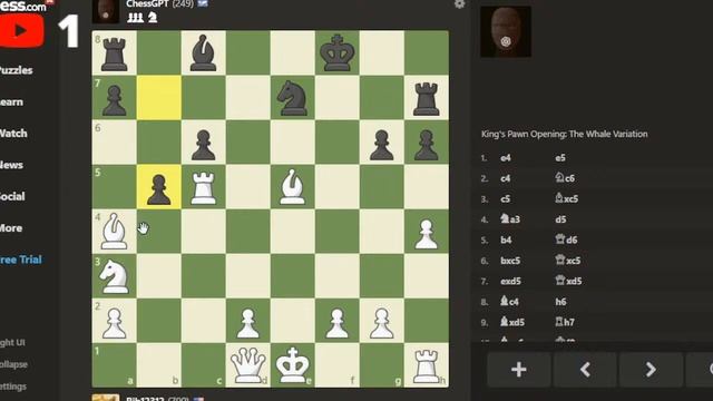 Playing against Chat GPT in chess смотреть онлайн