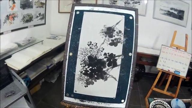 하늘밭 수묵화 교실-국화 그리기