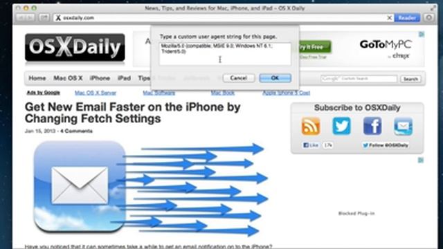 Change the User Agent of a Web Browser Easily with Safari in Mac OS X смотреть онлайн
