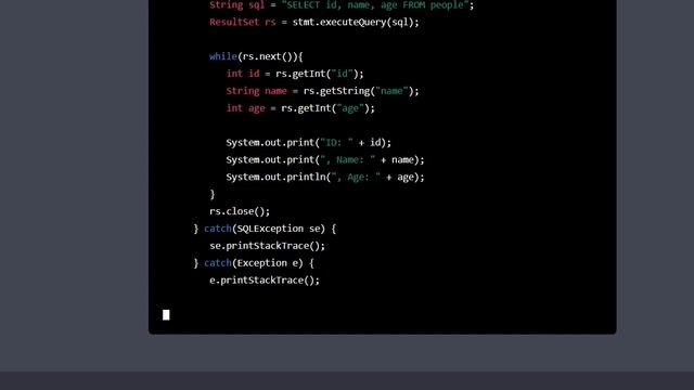 JDBC Code to Select records from a Table смотреть онлайн