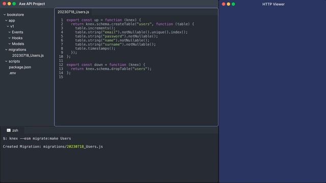 How to write database migrations in Axe API? смотреть онлайн
