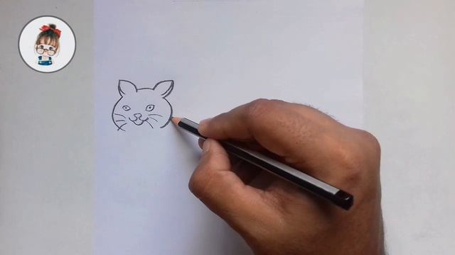 how to draw cute cat easy | cute cat sketch @MTCRDrawing смотреть онлайн