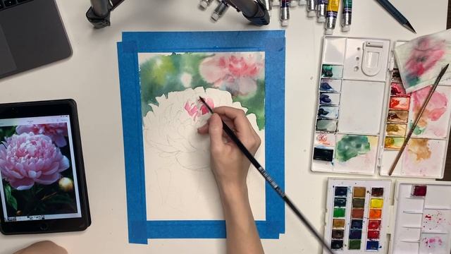 Какую бумагу выбрать для акварели? Рисую пионы смотреть онлайн