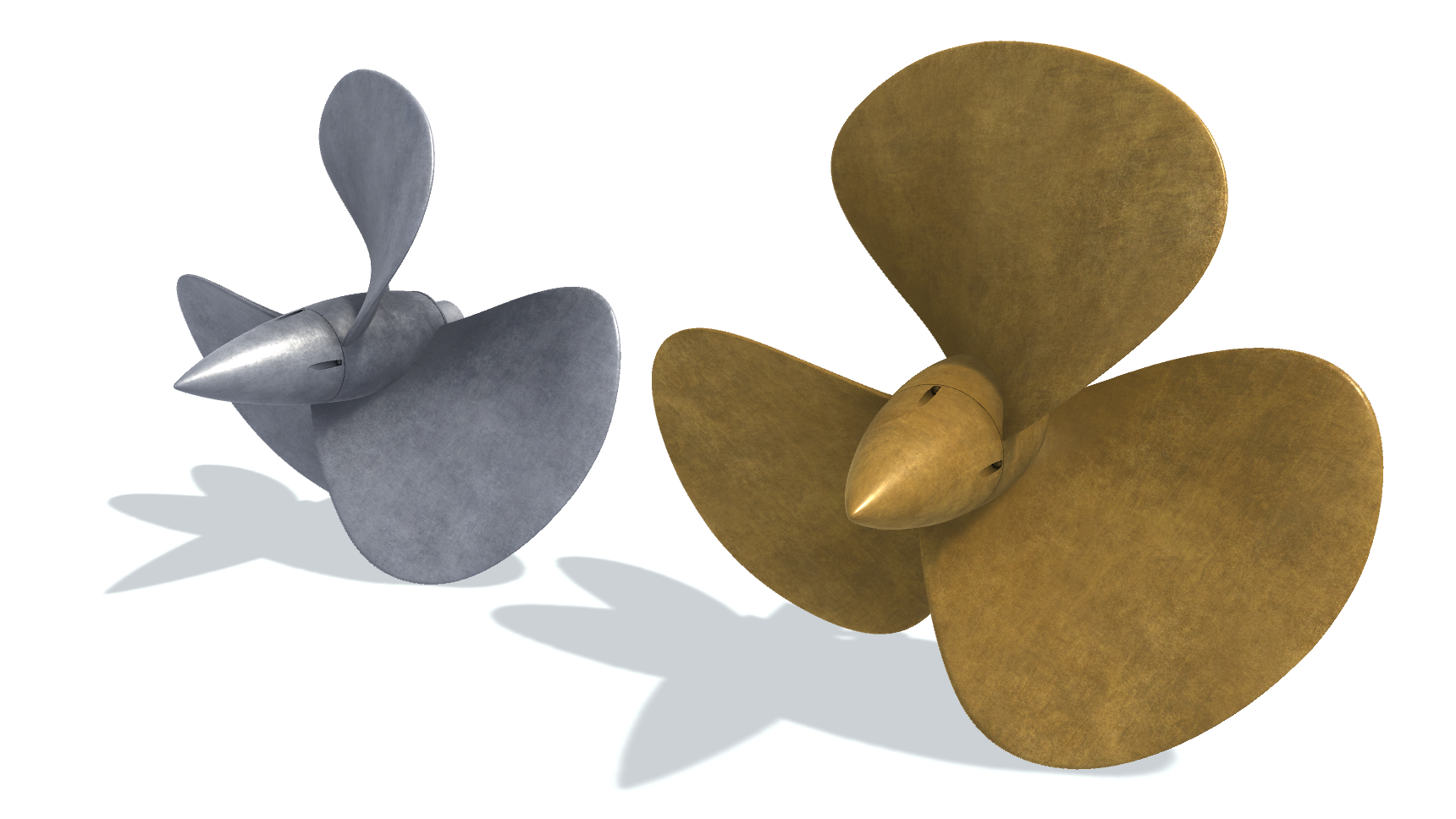 3D model. Ship screw D3. Гребной винт.