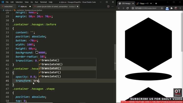 CSS Hexagon Image Hover Overlay | CSS Responsive Design смотреть онлайн